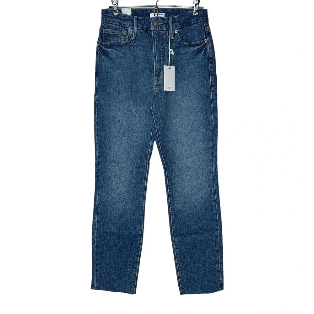Good American Good Classic Jeans High Rise Skinnyish Fit Women’s 4/27 Blue NWT - Picture 2 of 12